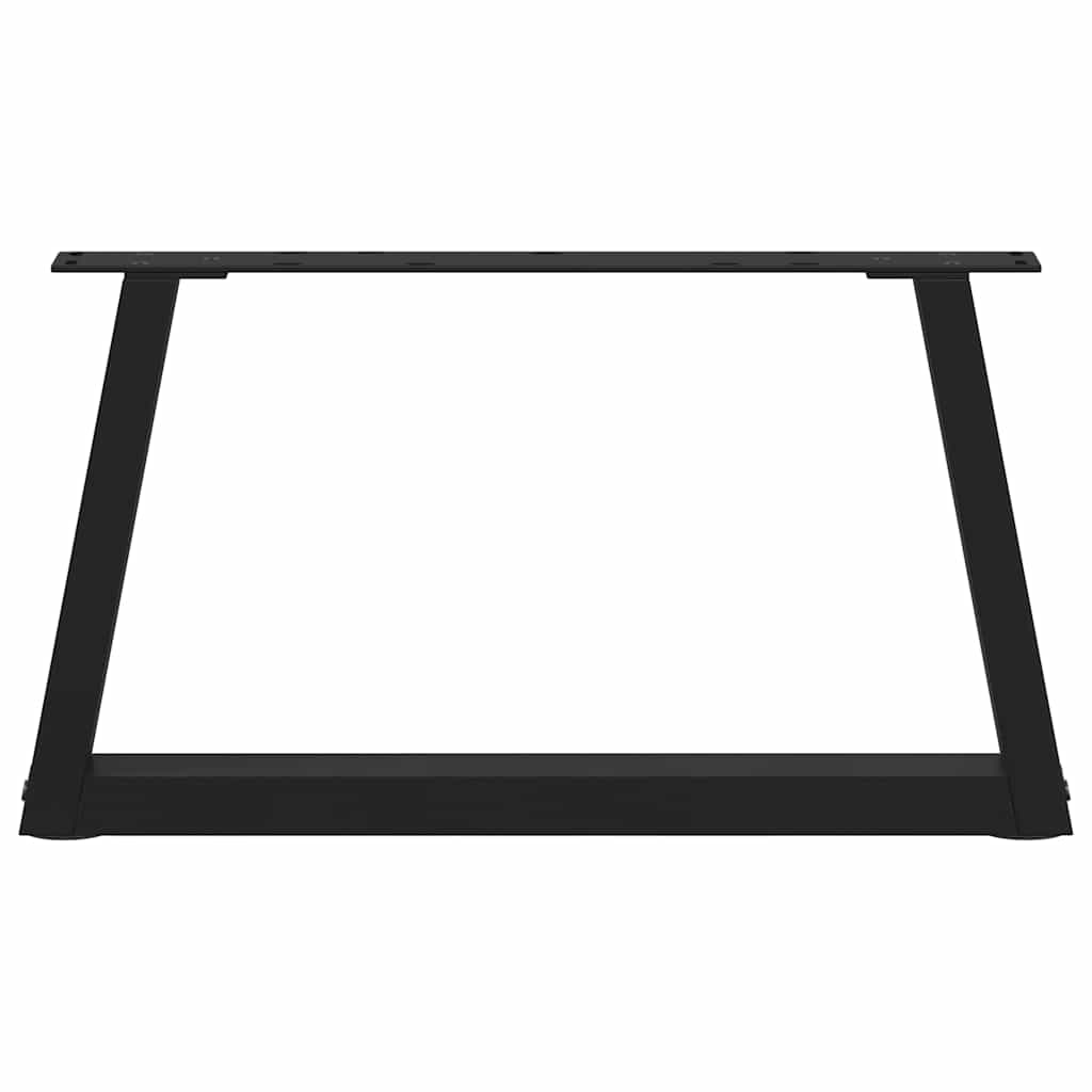 vidaXL Coffee Table Legs V-Shape 2 pcs Black 70x(30-31.3) cm Steel