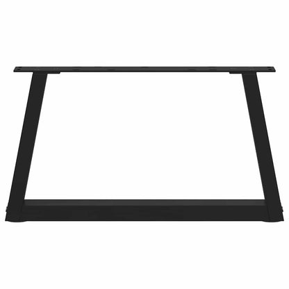 vidaXL Coffee Table Legs V-Shape 2 pcs Black 70x(30-31.3) cm Steel