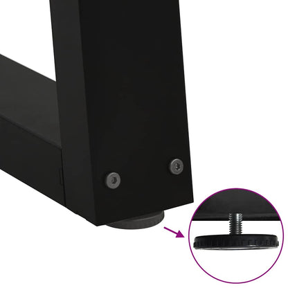 vidaXL Coffee Table Legs V-Shape 2 pcs Black 70x(30-31.3) cm Steel