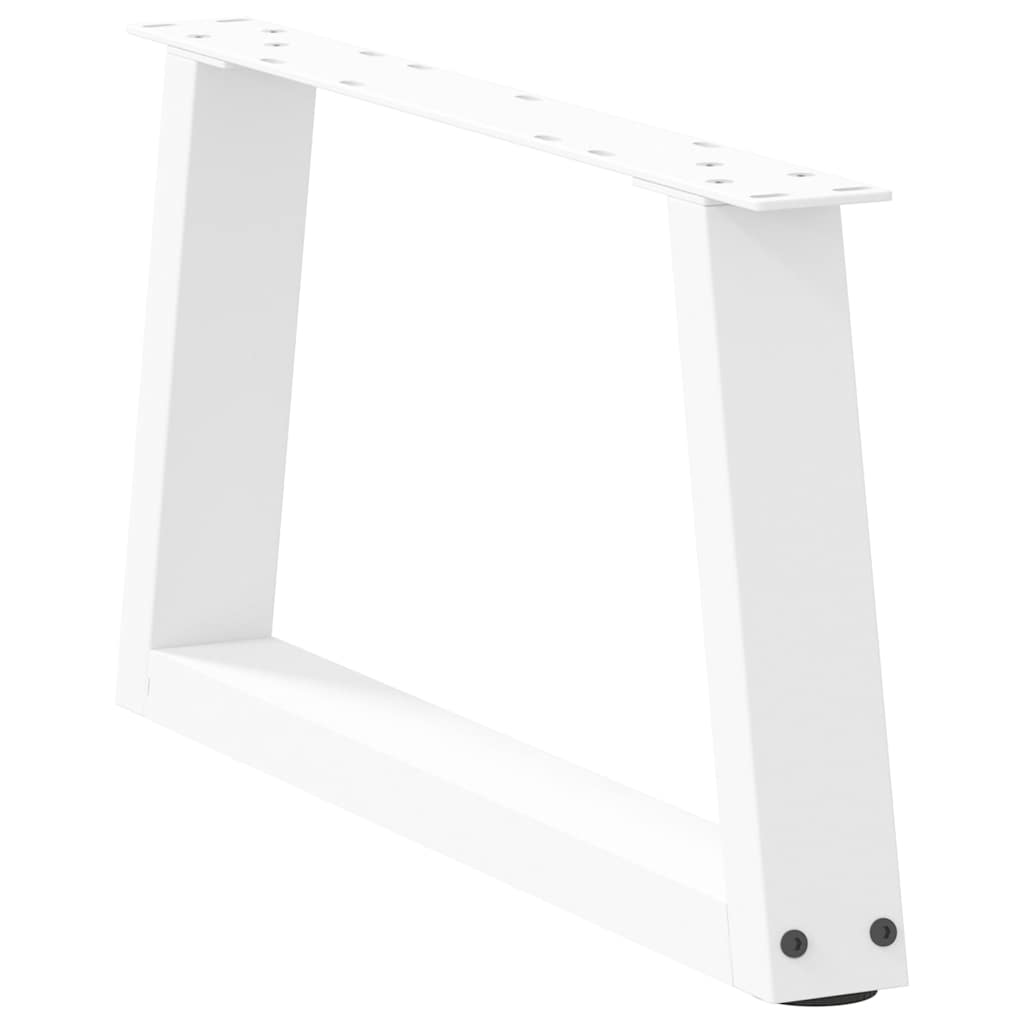 vidaXL Coffee Table Legs V-Shape 2 pcs White 70x(30-31.3) cm Steel