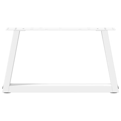 vidaXL Coffee Table Legs V-Shape 2 pcs White 70x(30-31.3) cm Steel