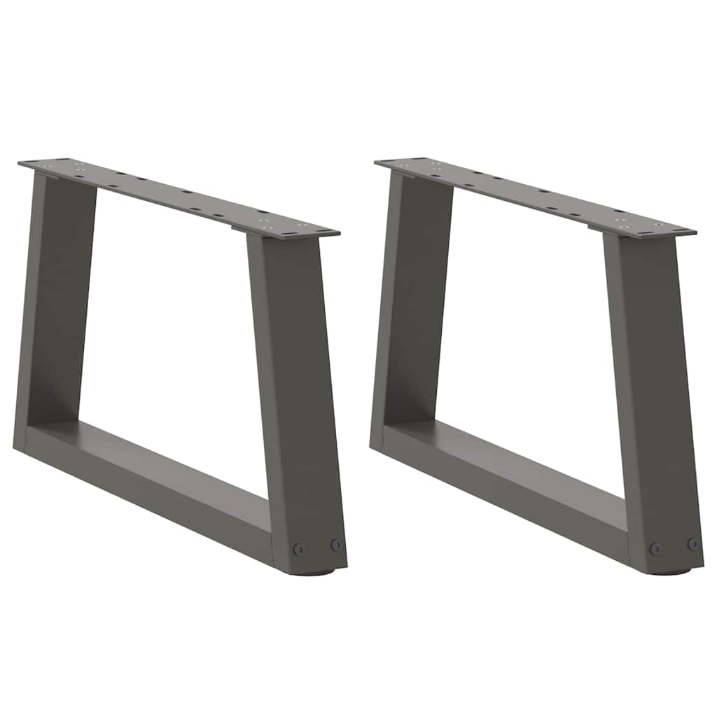 vidaXL Coffee Table Legs V-Shape 2 pcs Anthracite 70x(30-31.3) cm Steel
