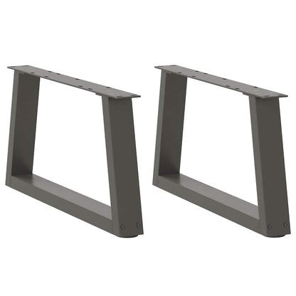 vidaXL Coffee Table Legs V-Shape 2 pcs Anthracite 70x(30-31.3) cm Steel