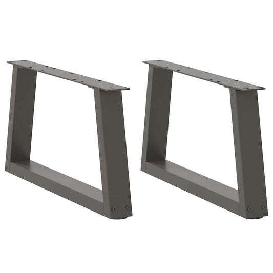 vidaXL Coffee Table Legs V-Shape 2 pcs Anthracite 70x(30-31.3) cm Steel