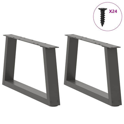 vidaXL Coffee Table Legs V-Shape 2 pcs Anthracite 70x(30-31.3) cm Steel