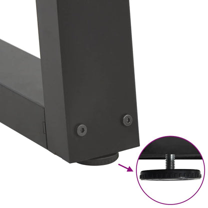 vidaXL Coffee Table Legs V-Shape 2 pcs Anthracite 70x(30-31.3) cm Steel