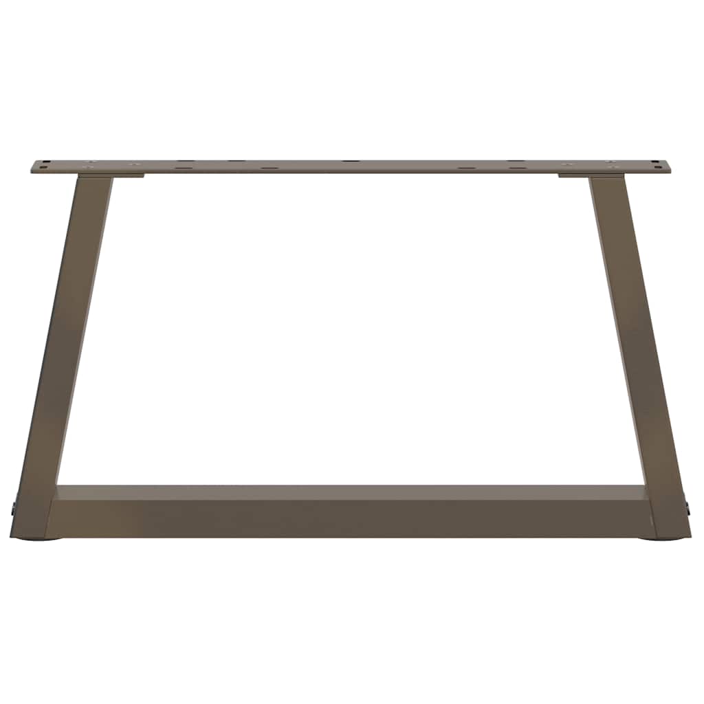 vidaXL Coffee Table Legs V-Shape 2 pcs Natural Steel 70x(30-31.3) cm Steel