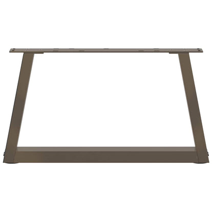 vidaXL Coffee Table Legs V-Shape 2 pcs Natural Steel 70x(30-31.3) cm Steel
