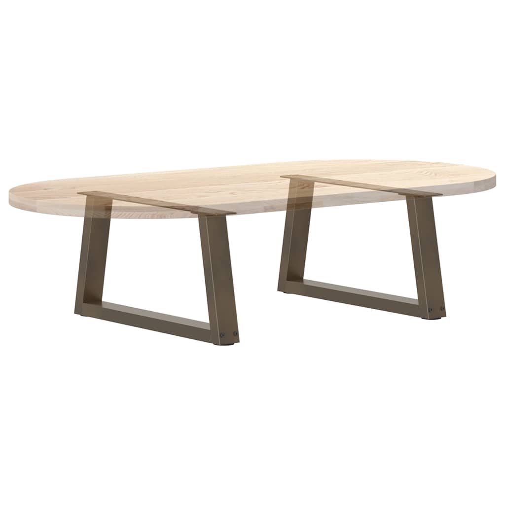 vidaXL Coffee Table Legs V-Shape 2 pcs Natural Steel 70x(30-31.3) cm Steel