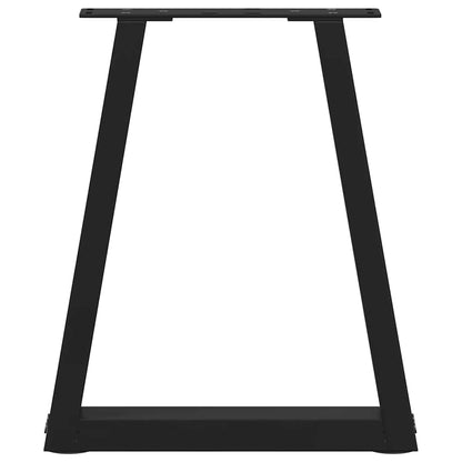 vidaXL Dining Table Leg | Set of 2 | Black | Powder-coated steel | Medium