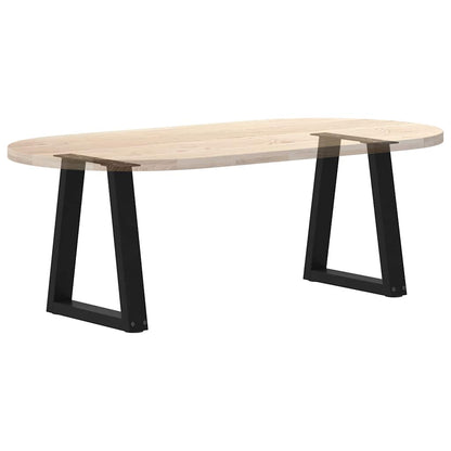 vidaXL Dining Table Leg | Set of 2 | Black | Powder-coated steel | Medium