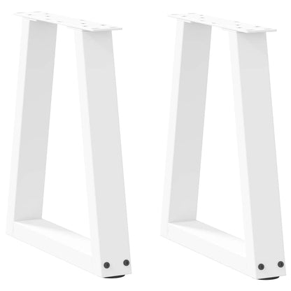 vidaXL Coffee Table Legs V-Shape 2 pcs White 28x(42-43.3) cm Steel