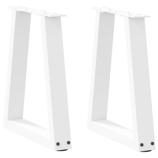 vidaXL Coffee Table Legs V-Shape 2 pcs White 28x(42-43.3) cm Steel