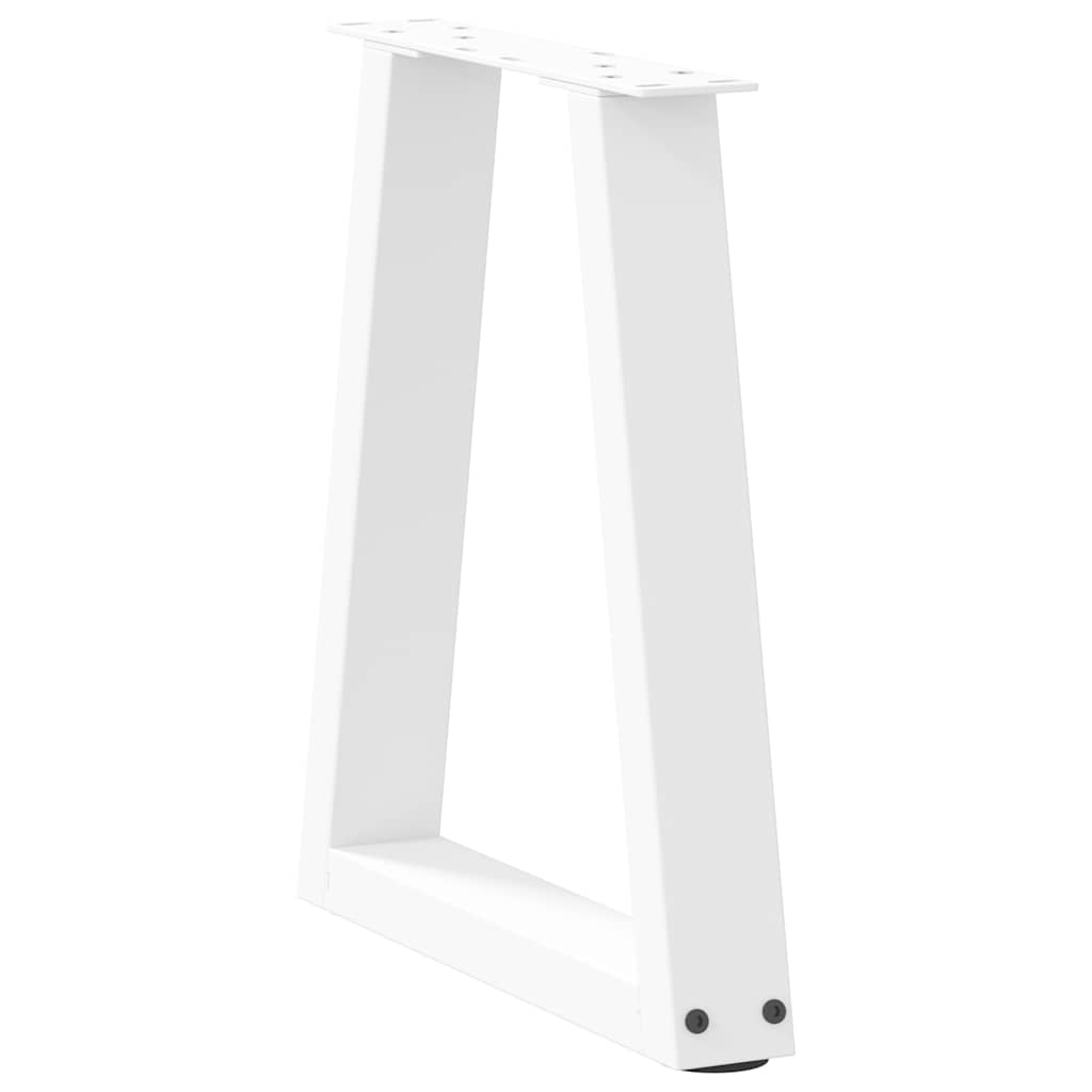 vidaXL Coffee Table Legs V-Shape 2 pcs White 28x(42-43.3) cm Steel