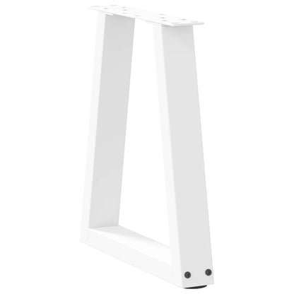 vidaXL Coffee Table Legs V-Shape 2 pcs White 28x(42-43.3) cm Steel