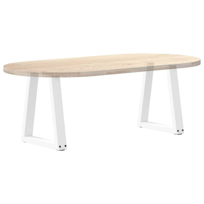 vidaXL Coffee Table Legs V-Shape 2 pcs White 28x(42-43.3) cm Steel