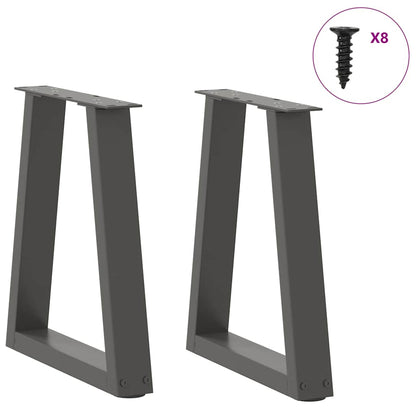 vidaXL Coffee Table Legs V-Shape 2 pcs Anthracite 28x(42-43,3) cm Steel