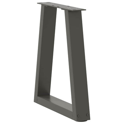 vidaXL Coffee Table Legs V-Shape 2 pcs Anthracite 28x(42-43,3) cm Steel