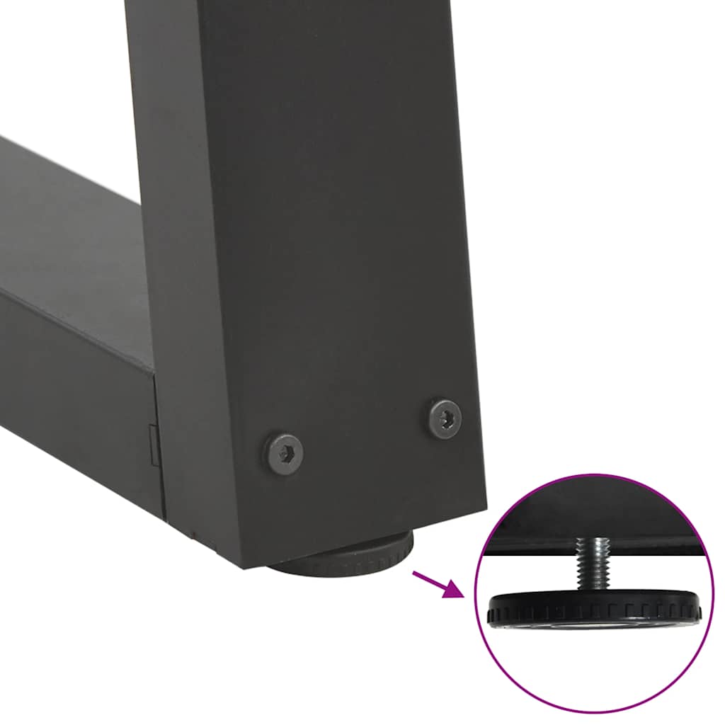 vidaXL Coffee Table Legs V-Shape 2 pcs Anthracite 28x(42-43.3) cm Steel