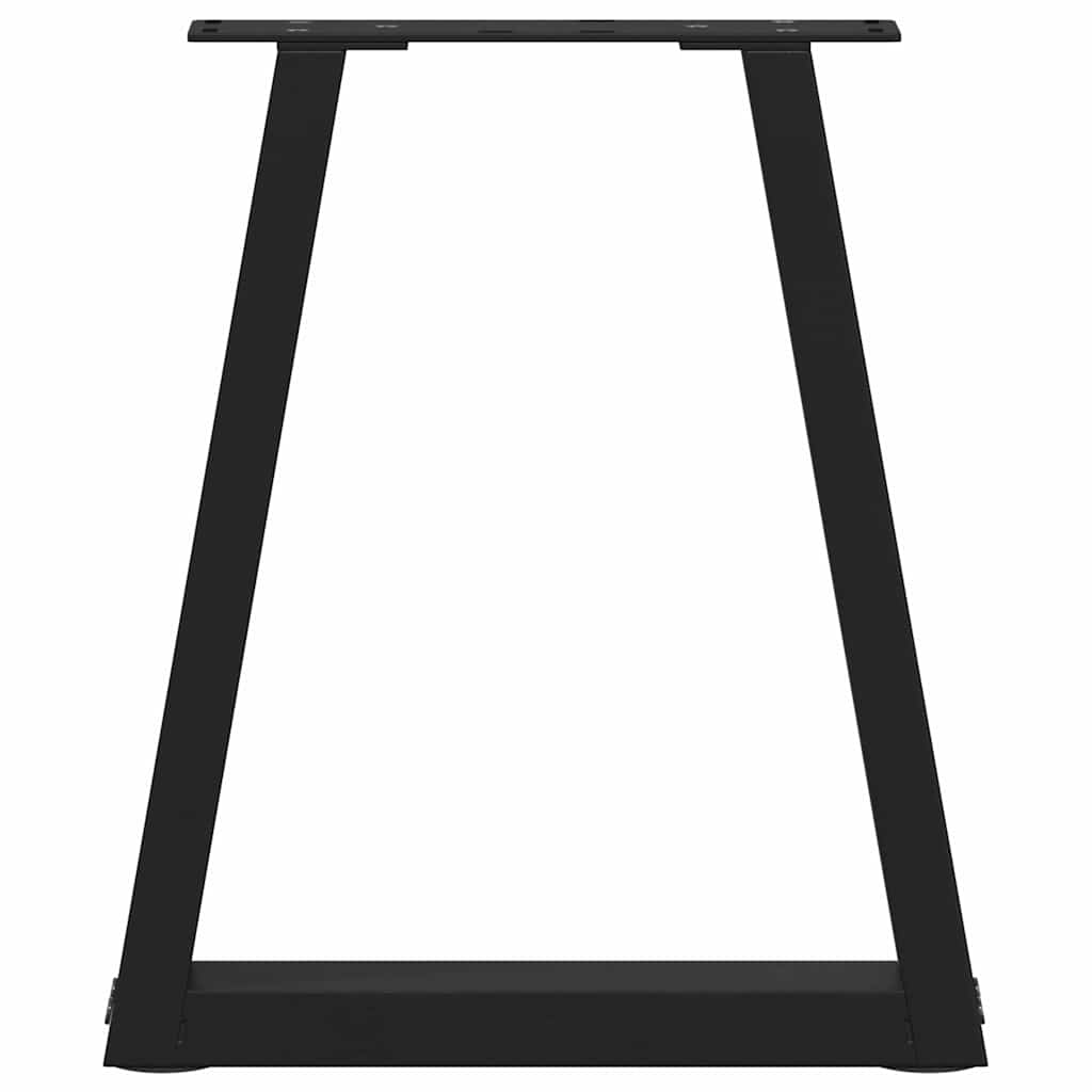 vidaXL Dining Table Leg | Set of 2 | Black | Powder-Coated Steel