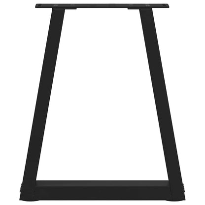 vidaXL Coffee Table Legs V-Shape 2 pcs Black 38x(42-43.3) cm Steel