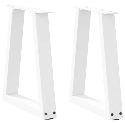 vidaXL Coffee Table Legs V-Shape 2 pcs White 38x(42-43.3) cm Steel