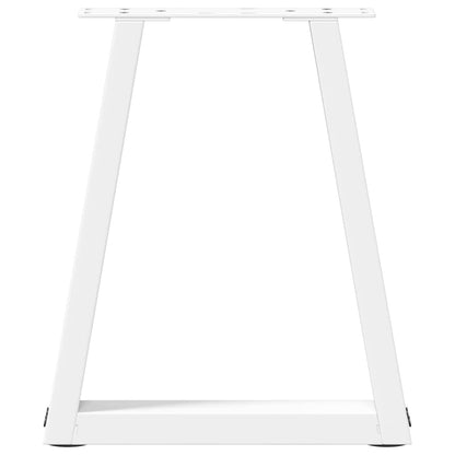 vidaXL Coffee Table Legs V-Shape 2 pcs White 38x(42-43.3) cm Steel