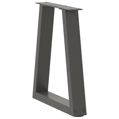 vidaXL Coffee Table Legs V-Shape 2 pcs Anthracite 38x(42-43.3) cm Steel