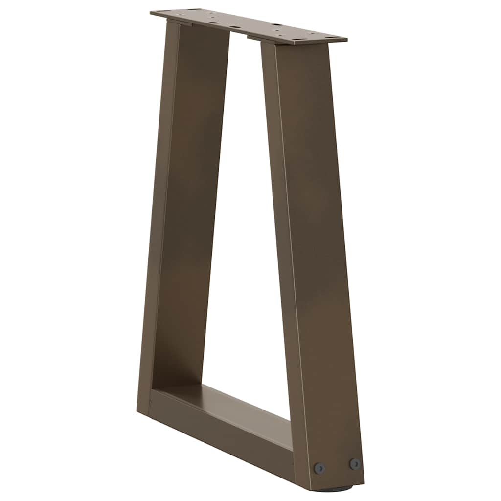vidaXL Coffee Table Legs V-Shape 2 pcs Natural Steel 38x(42-43.3) cm Steel