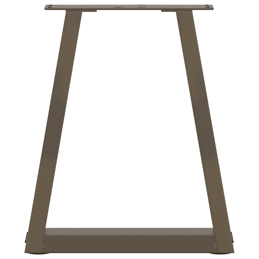 vidaXL Coffee Table Legs V-Shape 2 pcs Natural Steel 38x(42-43.3) cm Steel