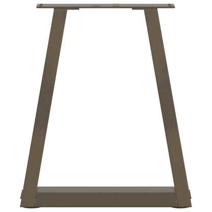 vidaXL Coffee Table Legs V-Shape 2 pcs Natural Steel 38x(42-43.3) cm Steel