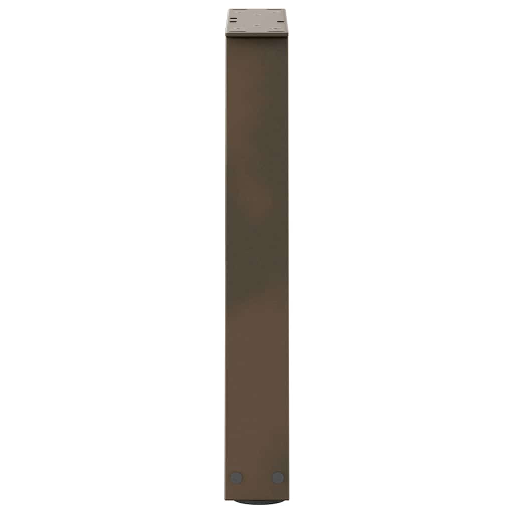 vidaXL Coffee Table Legs V-Shape 2 pcs Natural Steel 38x(42-43,3) cm Steel