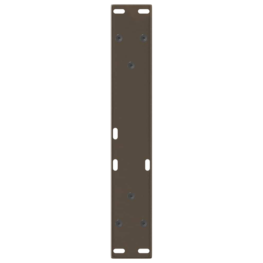 vidaXL Coffee Table Legs V-Shape 2 pcs Natural Steel 38x(42-43.3) cm Steel