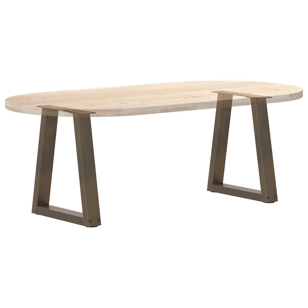vidaXL Coffee Table Legs V-Shape 2 pcs Natural Steel 38x(42-43.3) cm Steel
