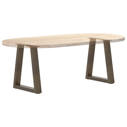 vidaXL Coffee Table Legs V-Shape 2 pcs Natural Steel 38x(42-43.3) cm Steel