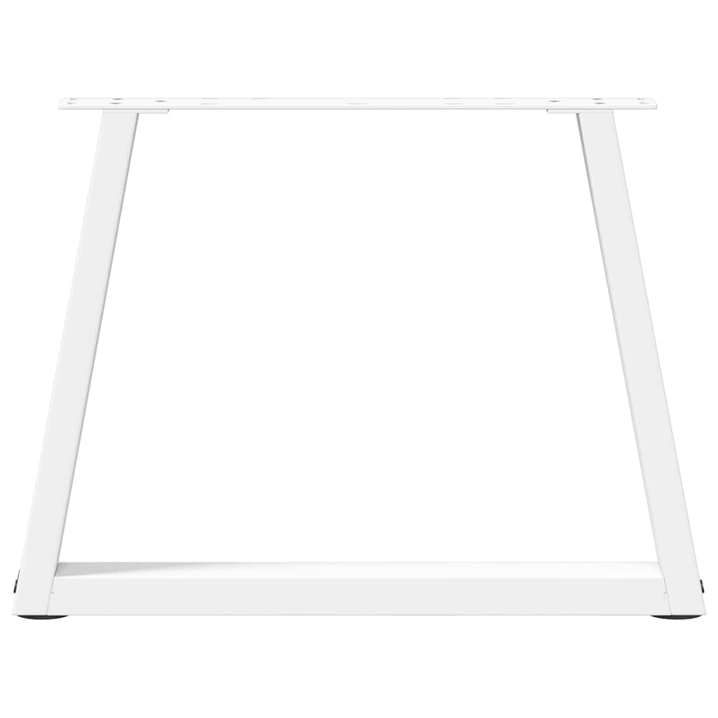 vidaXL Coffee Table Legs V-Shape 2 pcs White 50x(42-43.3) cm Steel