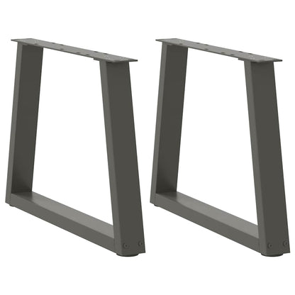 vidaXL Coffee Table Legs V-Shape 2 pcs Anthracite 50x(42-43.3) cm Steel