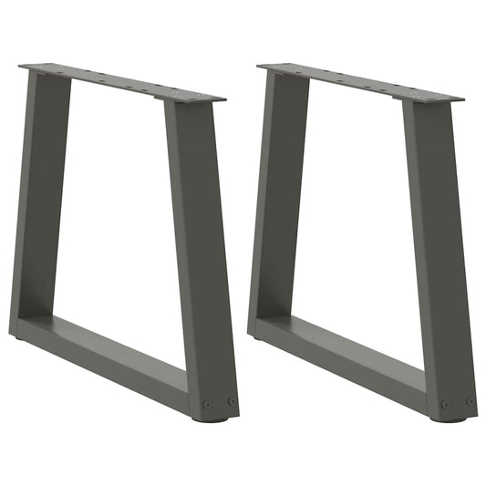 vidaXL Coffee Table Legs V-Shape 2 pcs Anthracite 50x(42-43.3) cm Steel