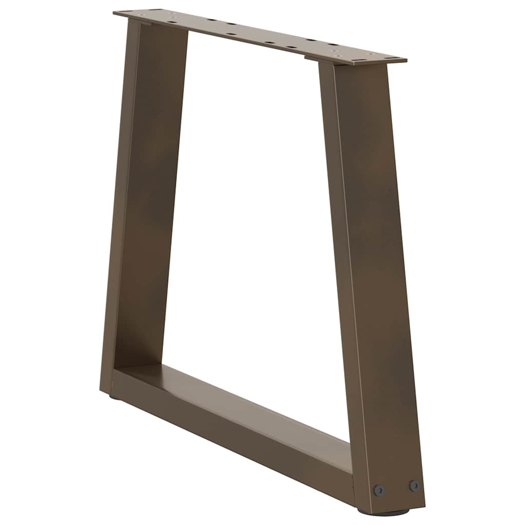 vidaXL Coffee Table Legs V-Shape 2 pcs Natural Steel 50x(42-43.3) cm Steel