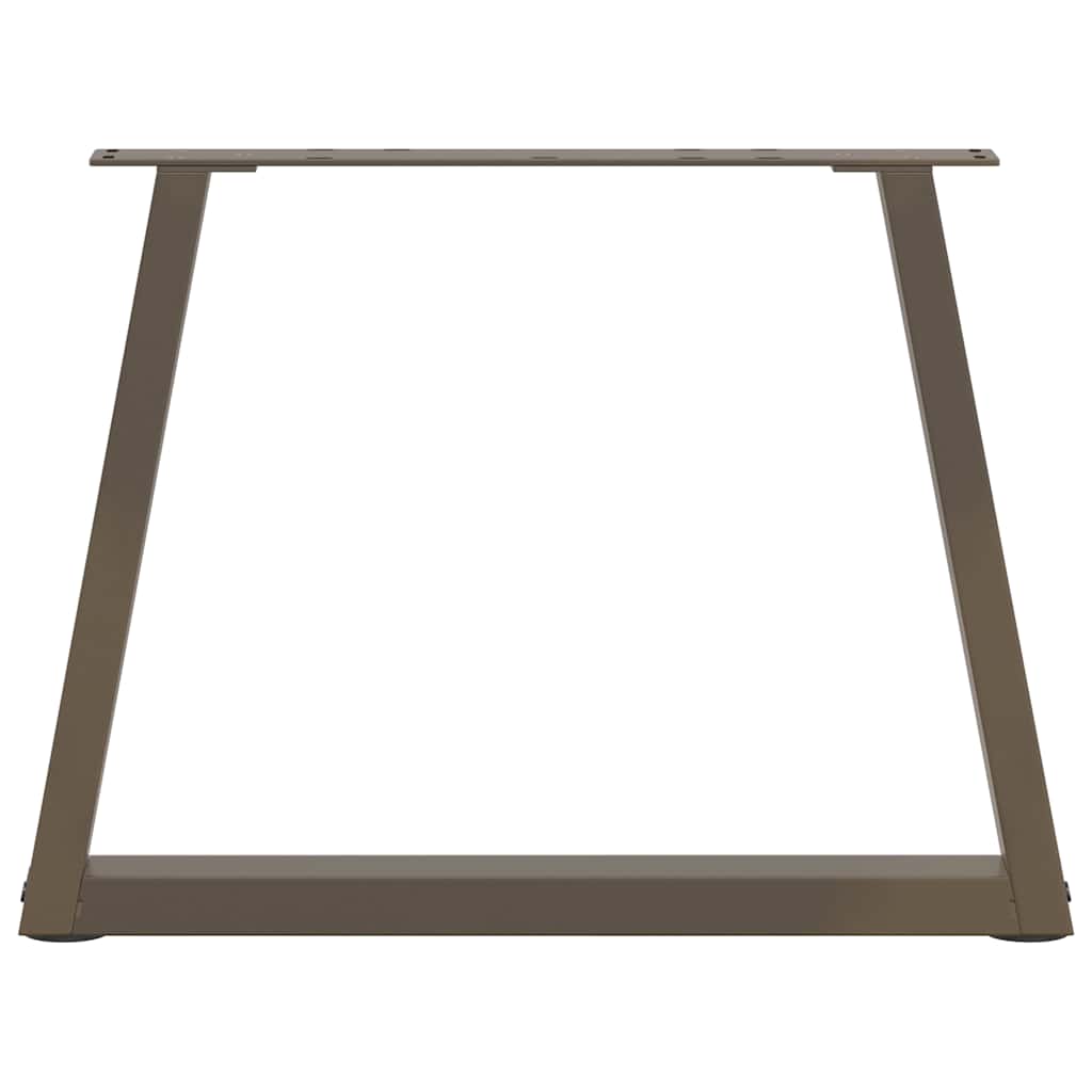 vidaXL Coffee Table Legs V-Shape 2 pcs Natural Steel 50x(42-43.3) cm Steel