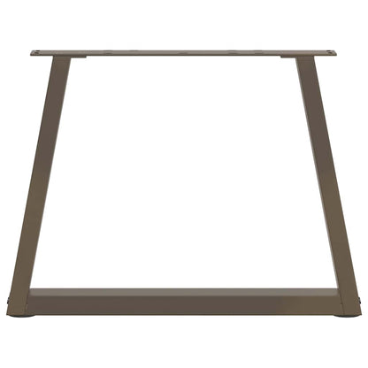 vidaXL Coffee Table Legs V-Shape 2 pcs Natural Steel 50x(42-43.3) cm Steel