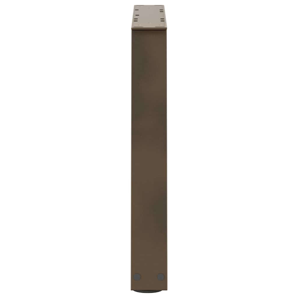 vidaXL Coffee Table Legs V-Shape 2 pcs Natural Steel 50x(42-43.3) cm Steel