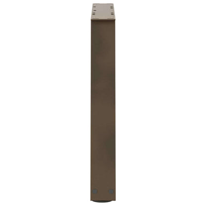 vidaXL Coffee Table Legs V-Shape 2 pcs Natural Steel 50x(42-43.3) cm Steel