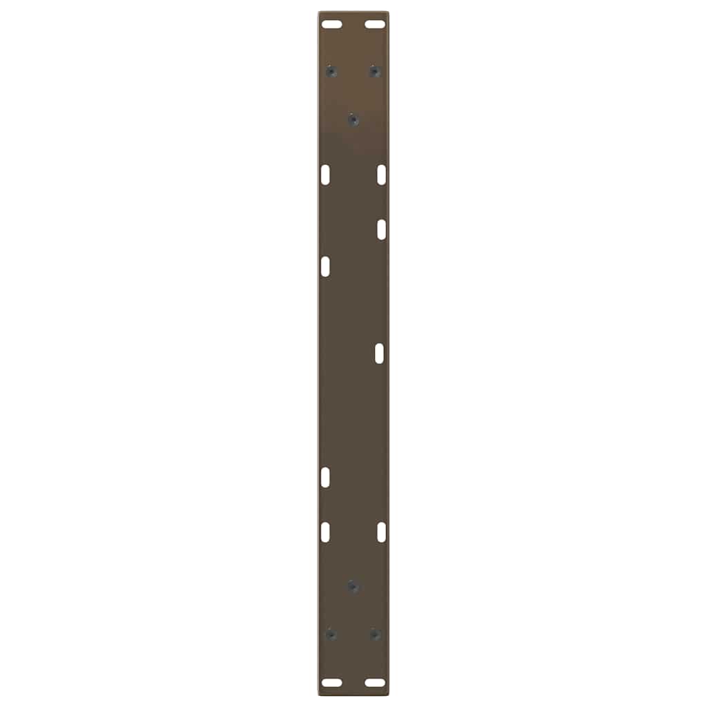 vidaXL Coffee Table Legs V-Shape 2 pcs Natural Steel 50x(42-43.3) cm Steel