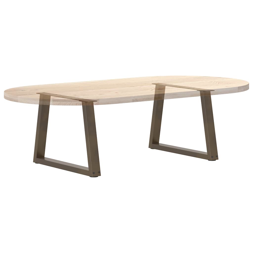 vidaXL Coffee Table Legs V-Shape 2 pcs Natural Steel 50x(42-43.3) cm Steel