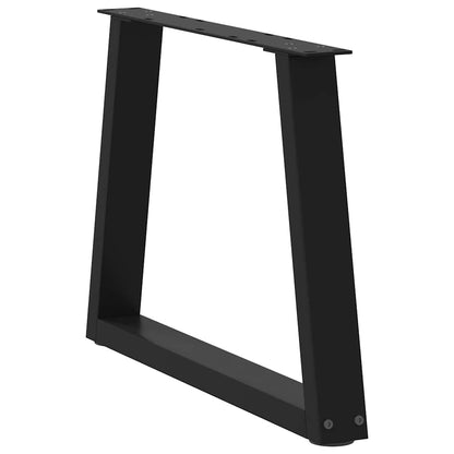 vidaXL Coffee Table Legs V-Shape 2 pcs Black 60x(42-43.3) cm Steel