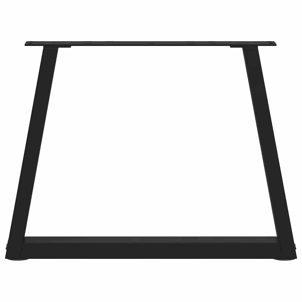 vidaXL Coffee Table Legs V-Shape 2 pcs Black 60x(42-43.3) cm Steel