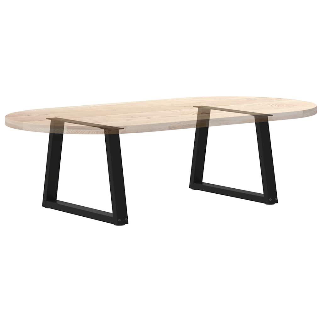 vidaXL Coffee Table Legs V-Shape 2 pcs Black 60x(42-43.3) cm Steel