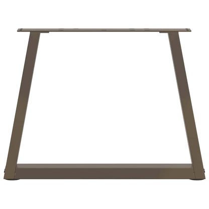 vidaXL Coffee Table Legs V-Shape 2 pcs Natural Steel 60x(42-43.3) cm Steel