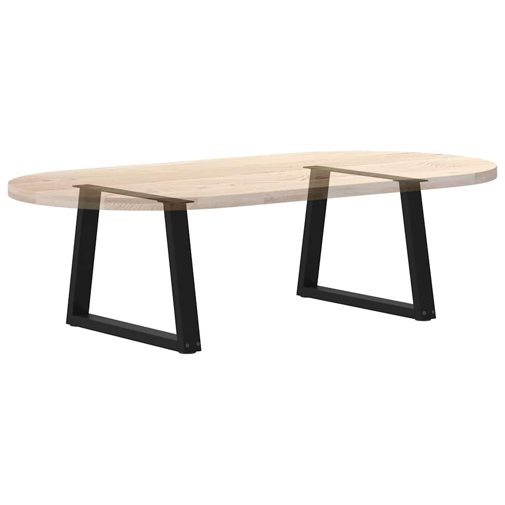 vidaXL Coffee Table Legs V-Shape 2 pcs Black 70x(42-43.3) cm Steel